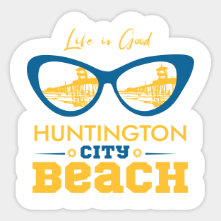 Huntington City Beach - Vibrant Coastal Sticker